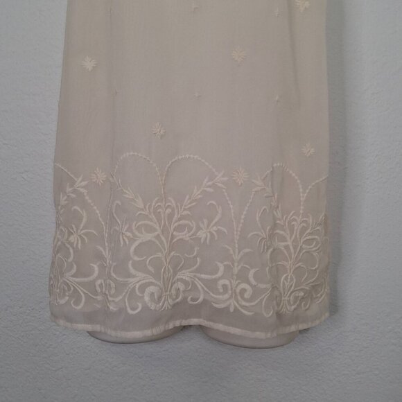 Old Navy Floral Embroidered Cami Sz S Lace Adjustable Straps Boho Minimalist - Picture 5 of 14